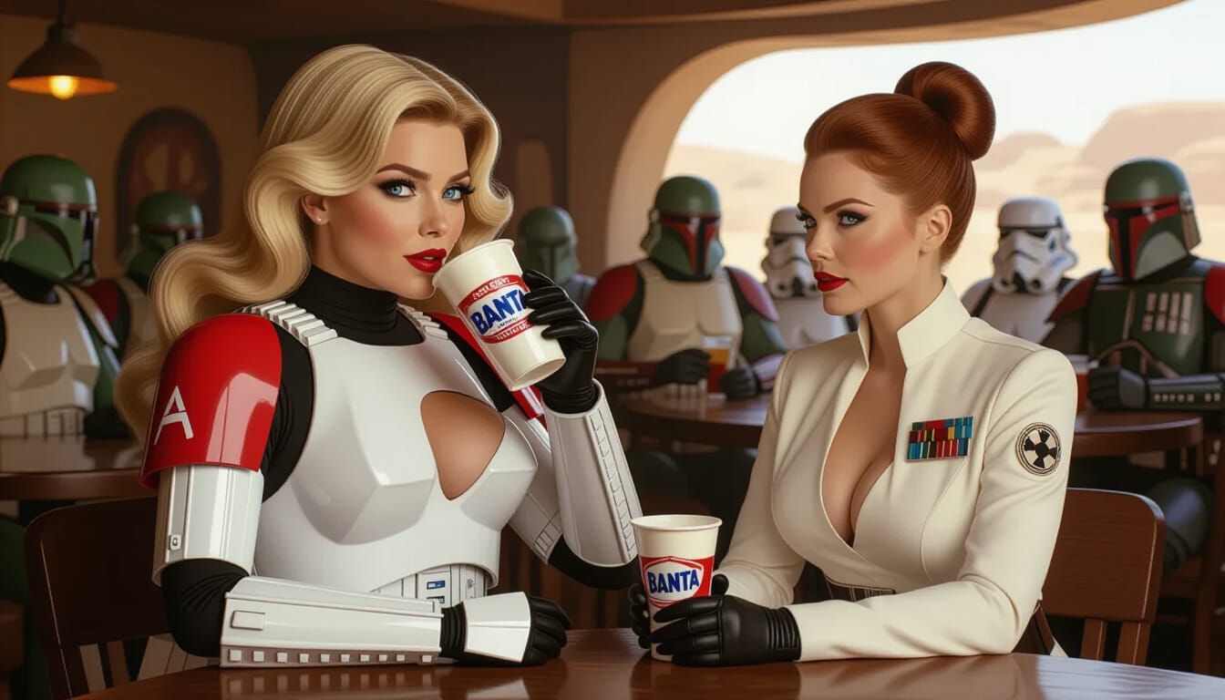 Stormtrooper and ISB Agent at Mos Eisley Cantina