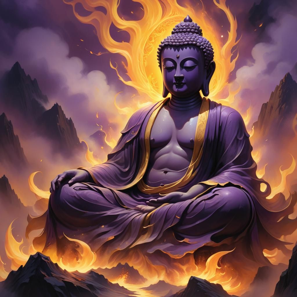 The Buddha a masterpiece, 8k resolution, dark fantasy concept art, by Greg Rutkowski, dynamic lighting, hyperdetailed, i...