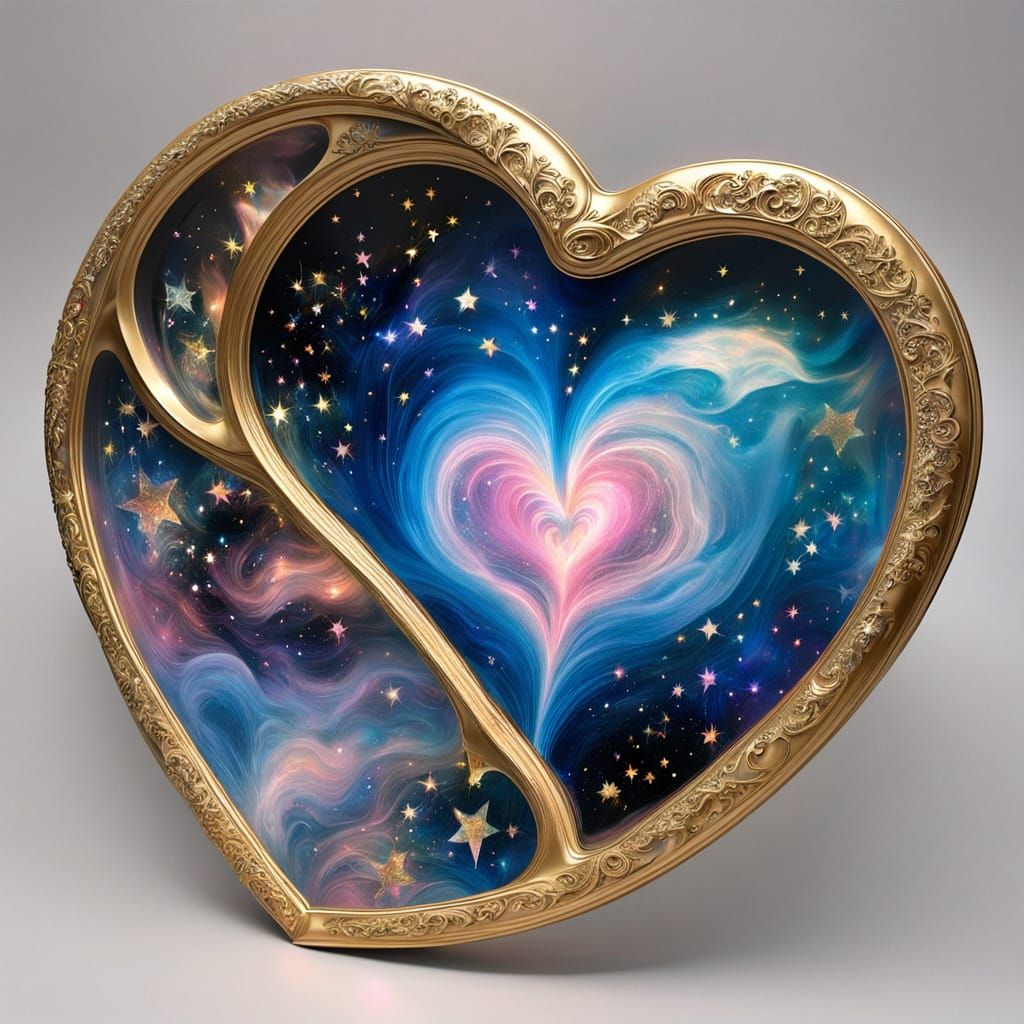 Whimsical Glass Heart Nebula in a Canvas Tent