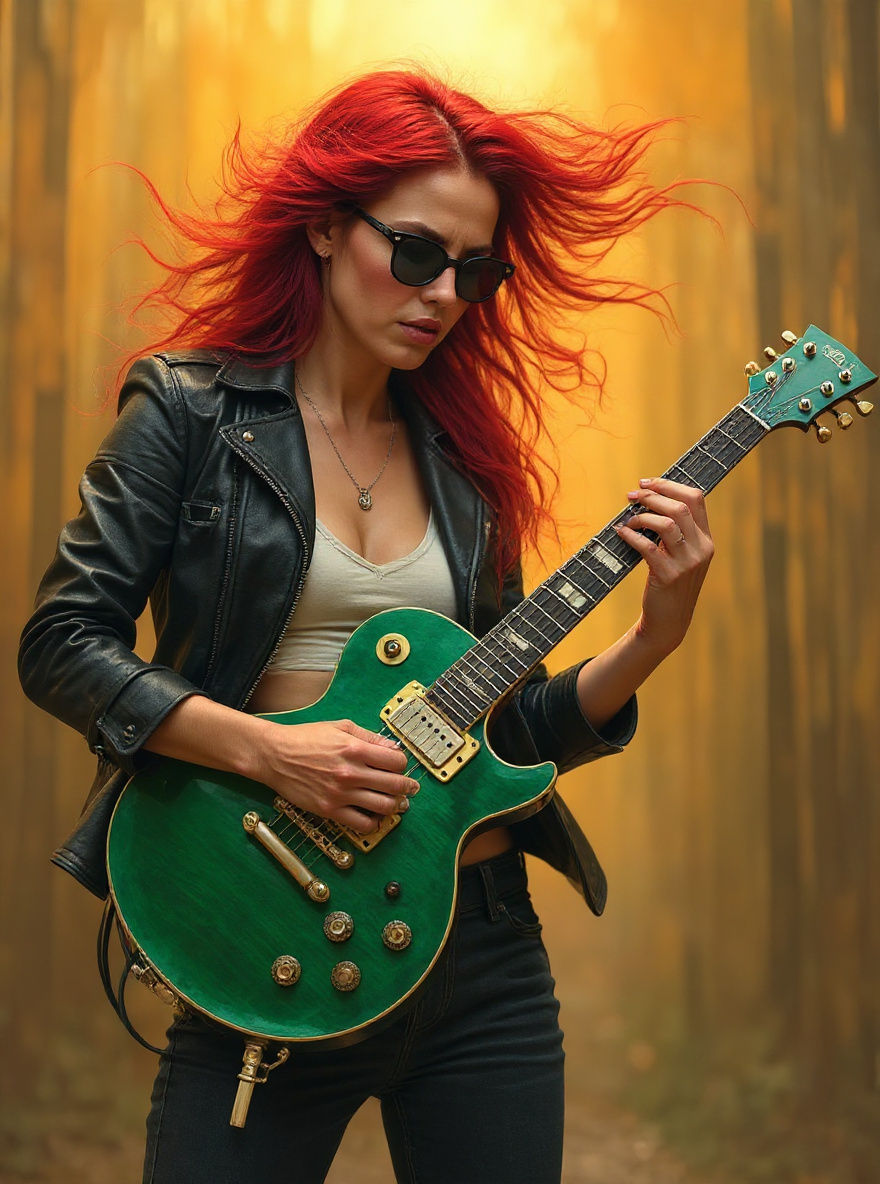 Fiery Rocker's Ethereal Expressionism in Urban Realms