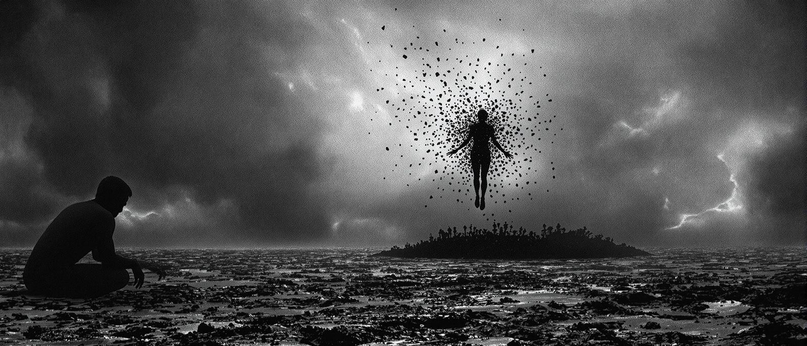 Mysterious Figure Buried the Sun in a Field of Dark Energy