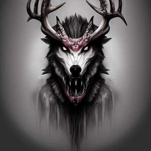 Creepy Undead Mythical Hybrid Creature Portrait