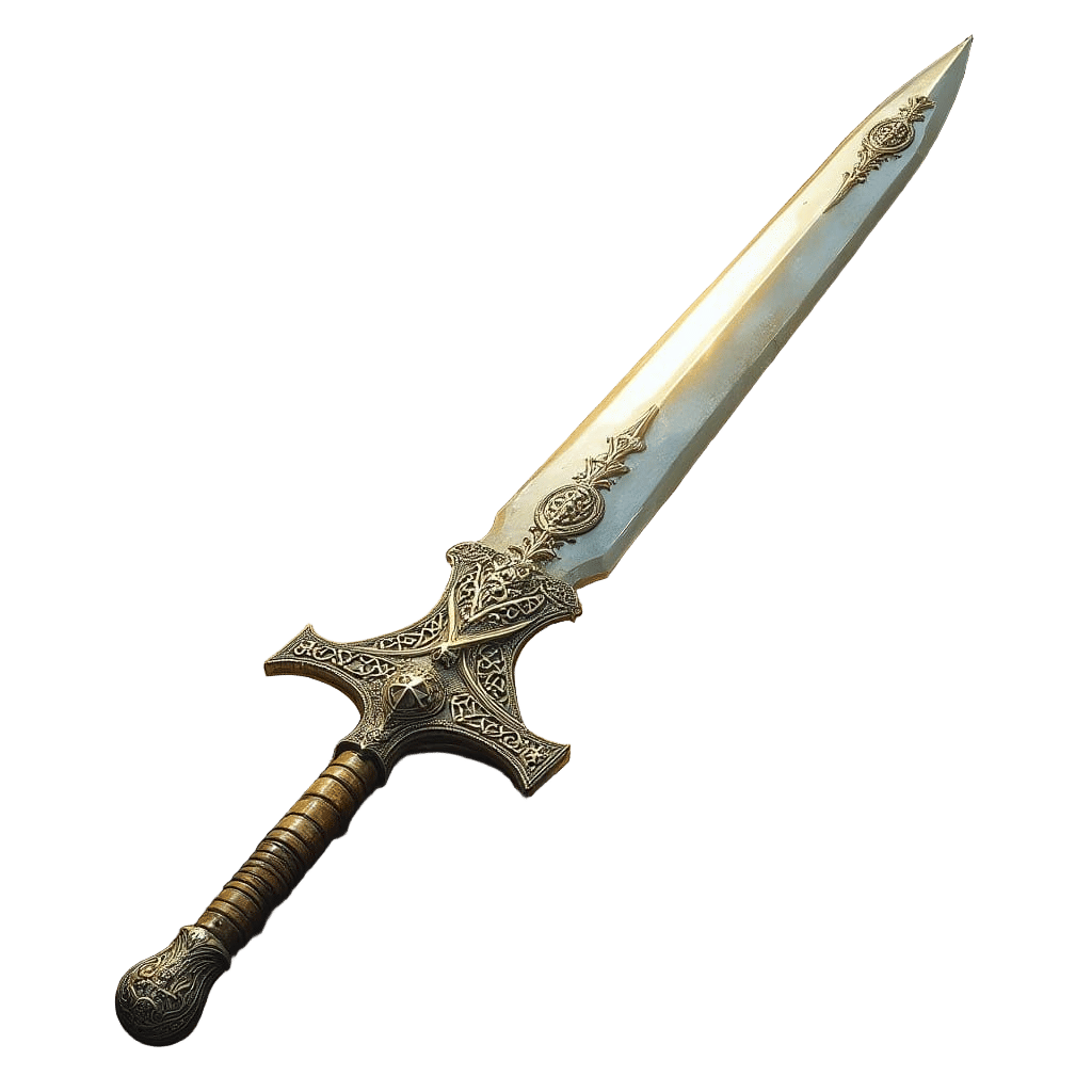 Epic Medieval Sword in Majestic Splendor