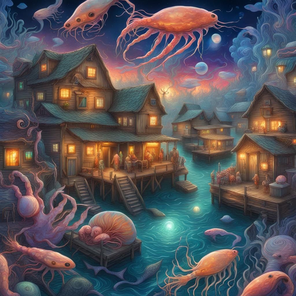 Deep Sea Squid Village: Farming Shrimp in the Abyss