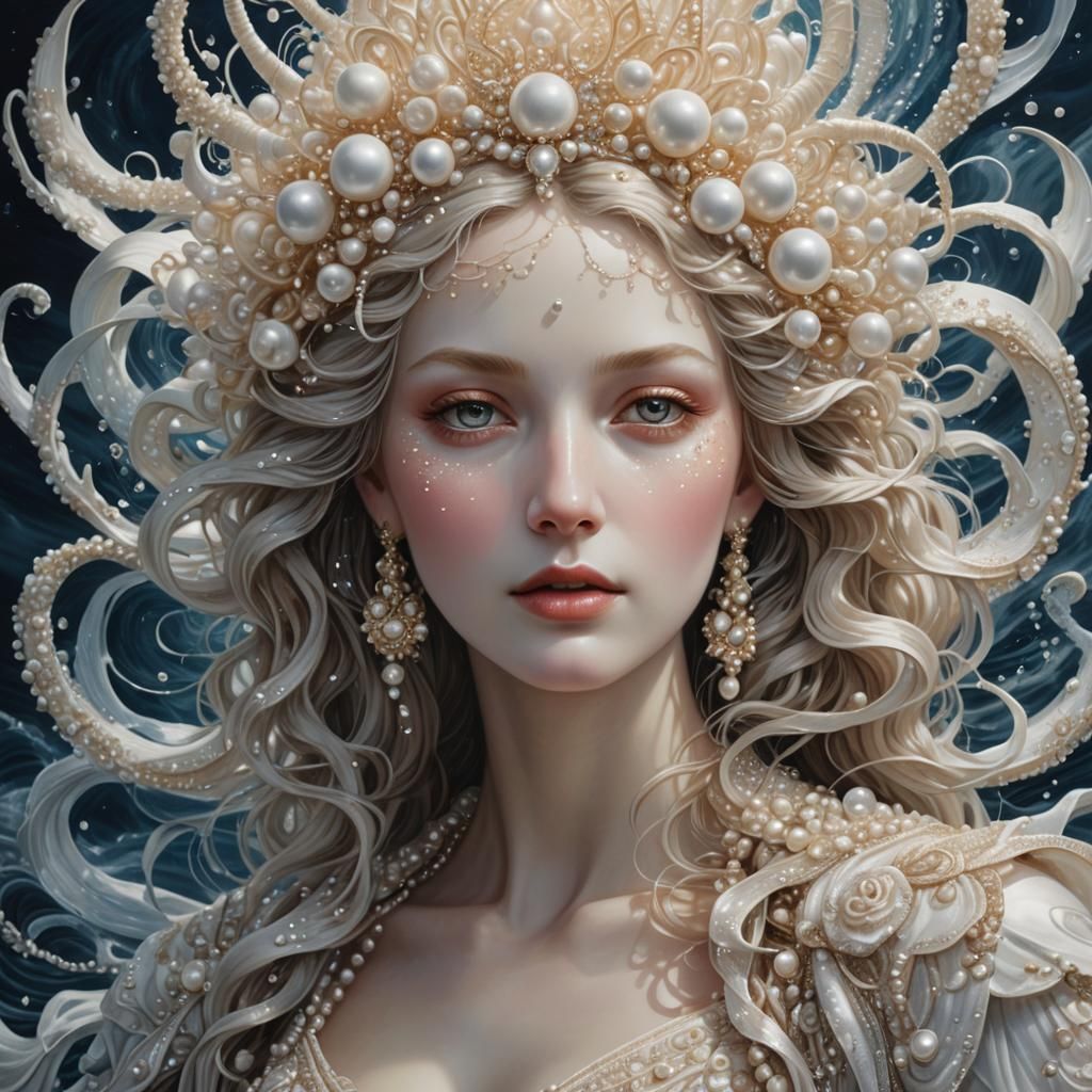 Goddess of Cancer Portrait in Hyperrealism