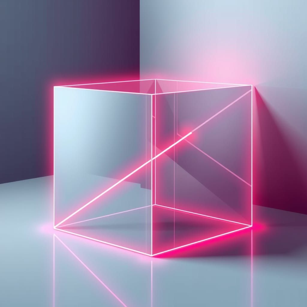 Fractured Geometries in Neon Hues