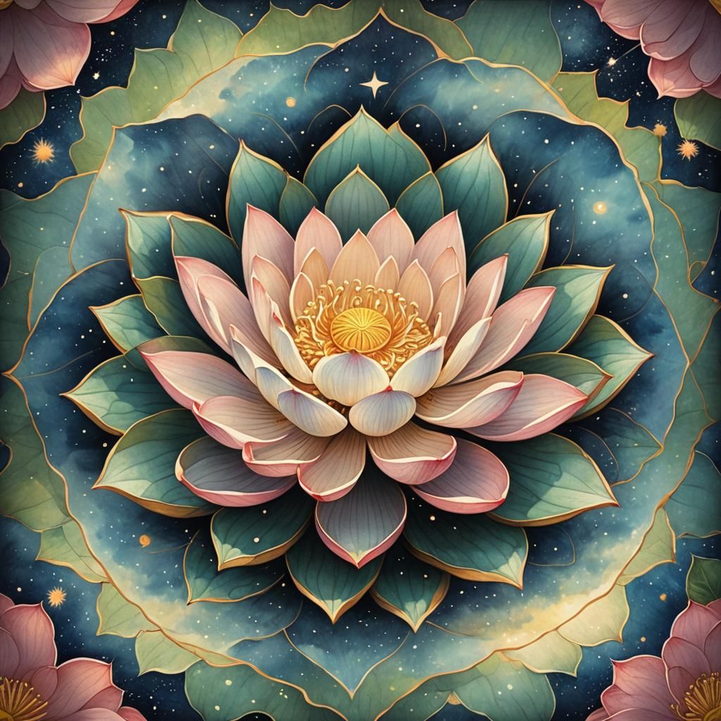 Rising Star Inside a Lotus Flower