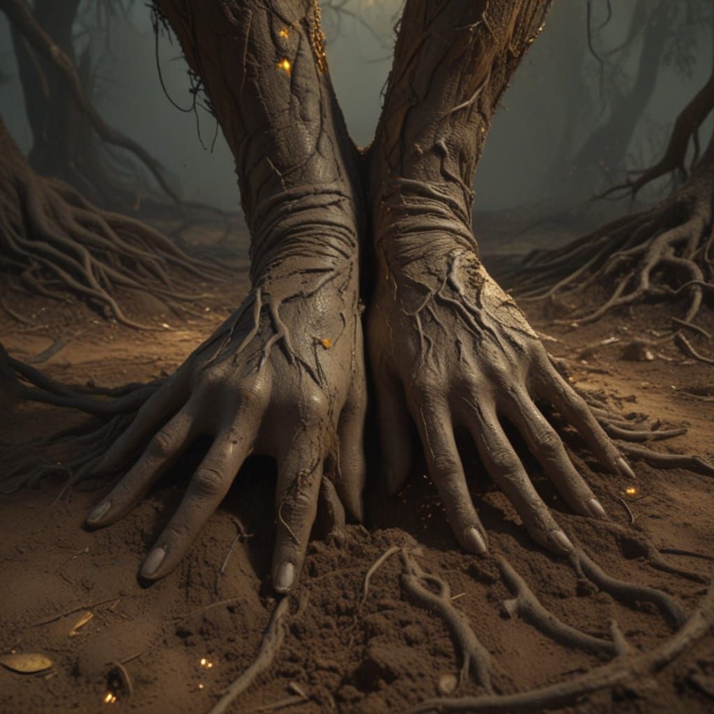 Woman Buried in Earth: Surreal Salvador Dali Style