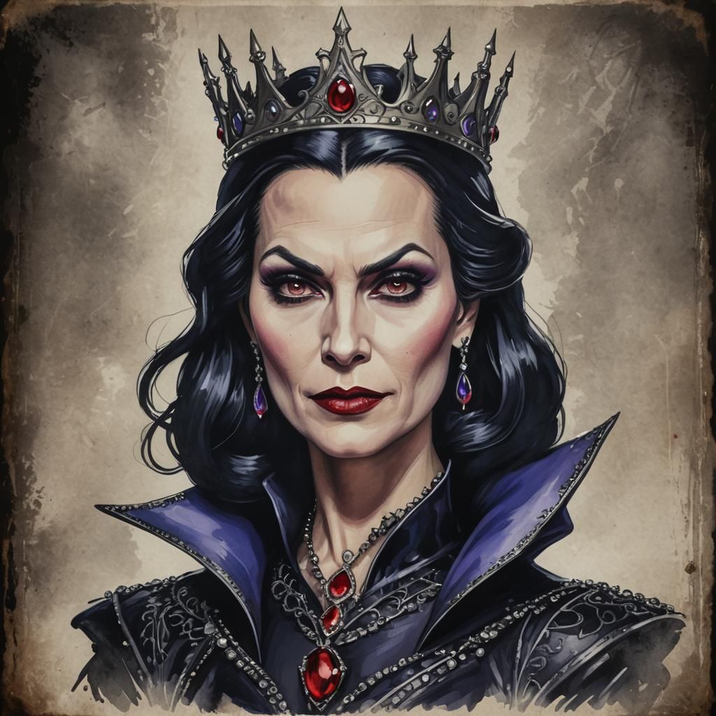 Portrait of a Dark and Regal Evil Queen