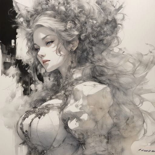 Cinderella Portrait in Yoji Shinkawa Style