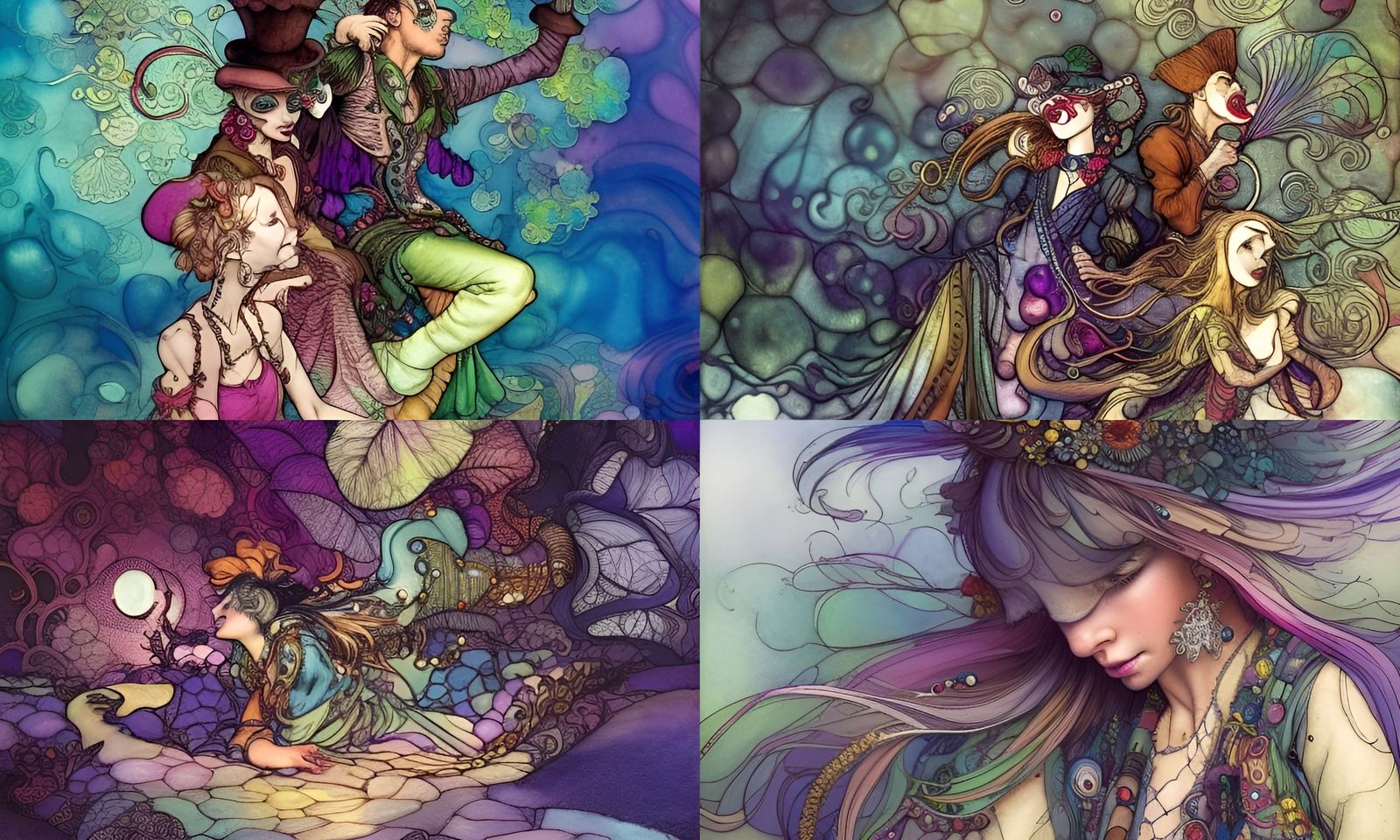 Iridescent Groove: A Harmonious Digital Illustration