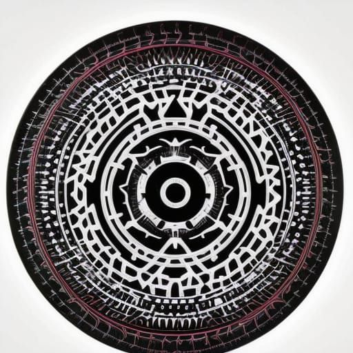 Tribal 23 Symbol in Psychedelic Tekno Art Style
