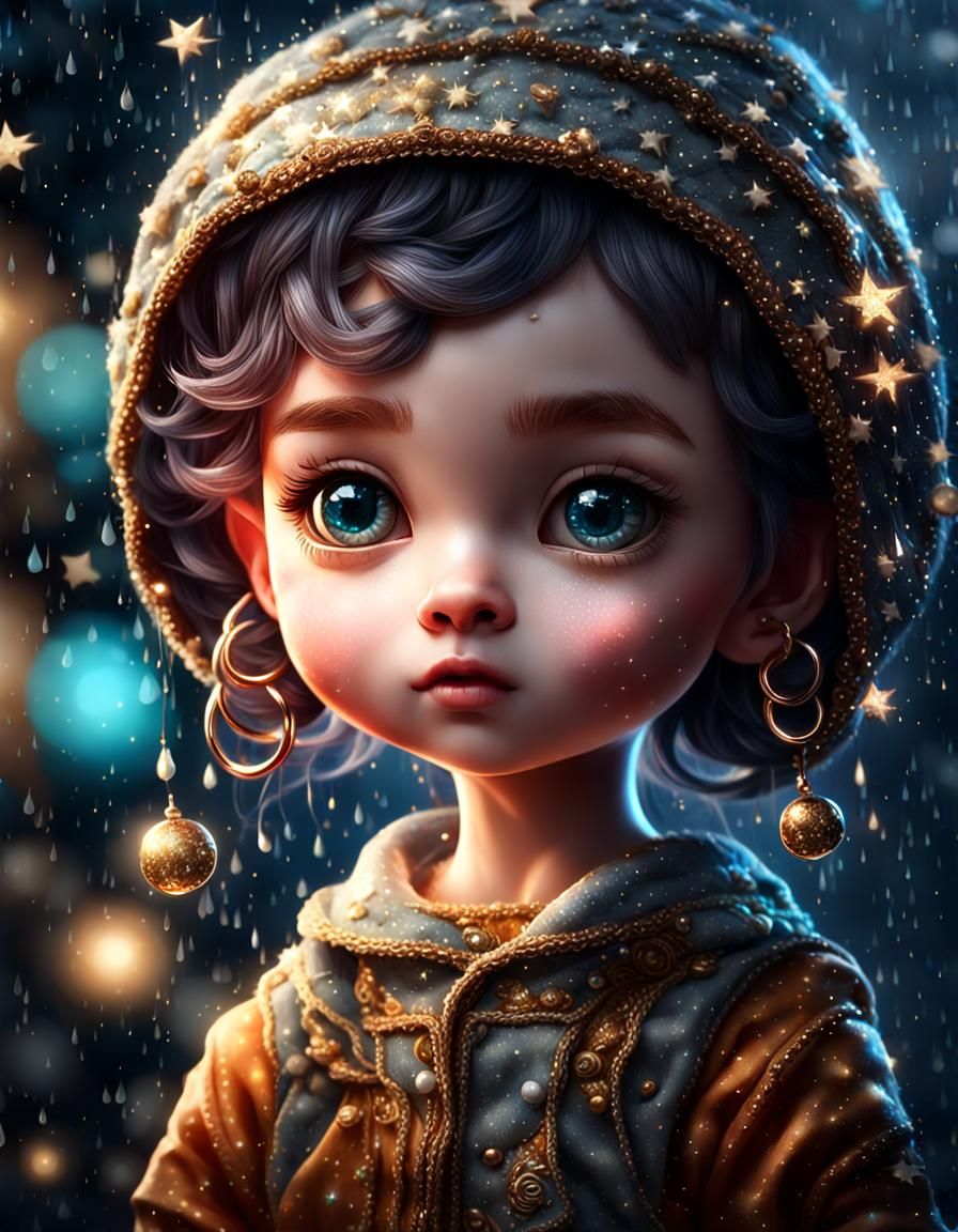 Kitten as Girl with Pearl Earring: Hyperrealistic Art