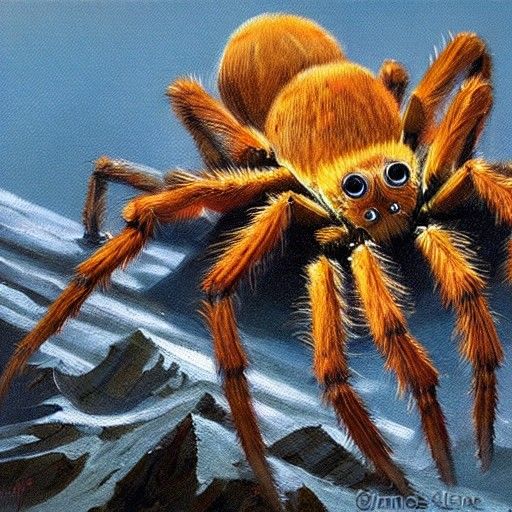 Giant Spider Mountain: Oil Painting by Gurney