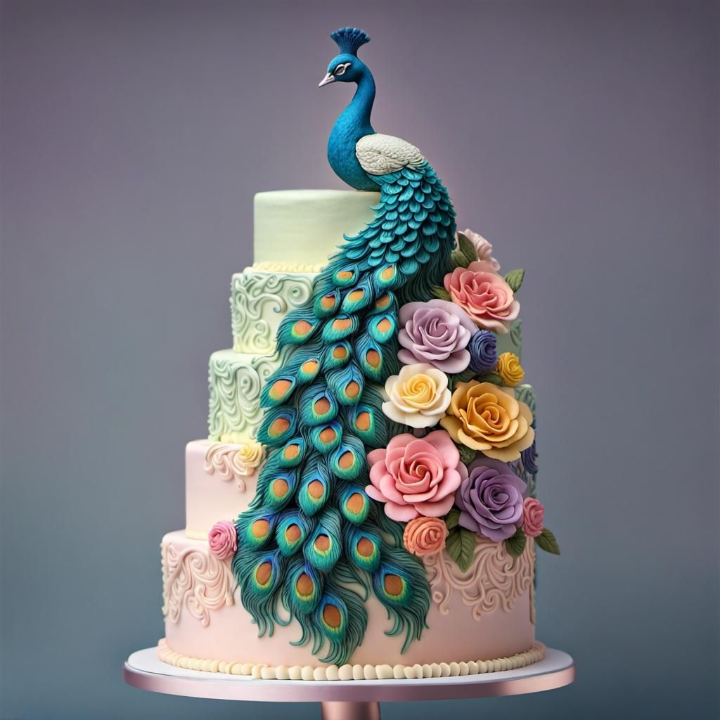 Peacock cake