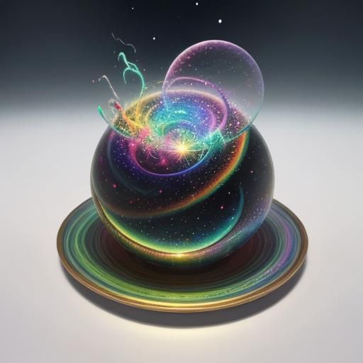 Cosmic Candy Dreamscape in Mixed Media Style