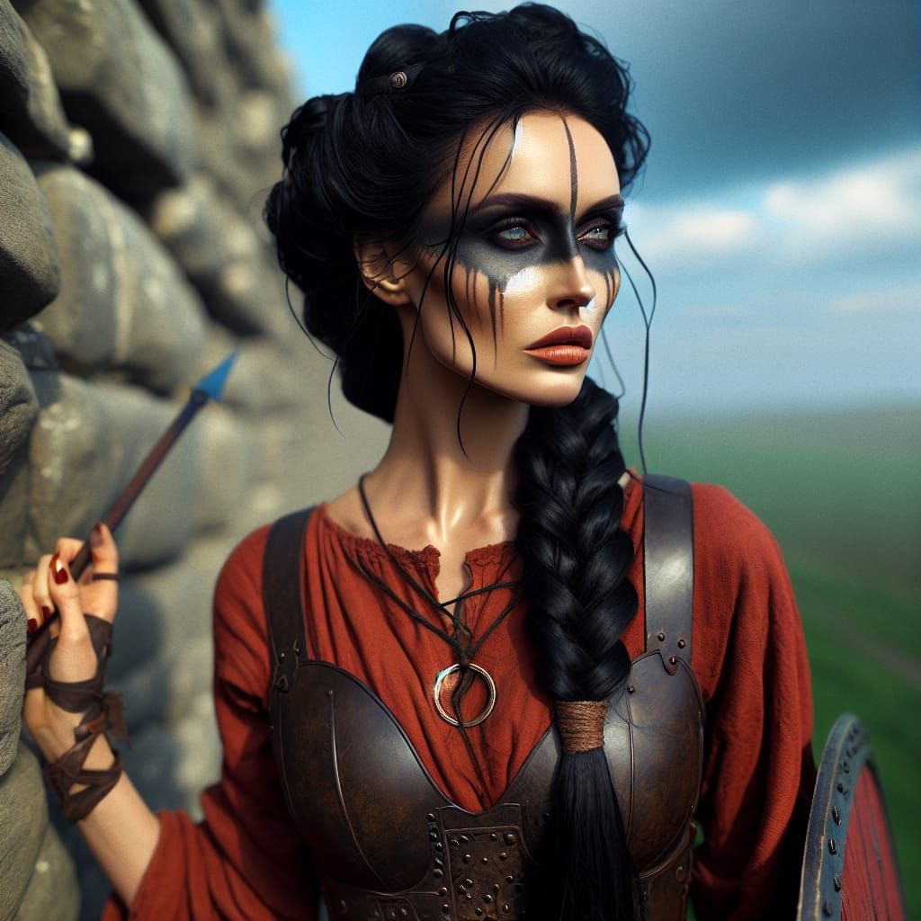 Celtic Battle Goddess Near Hadrian's Wall