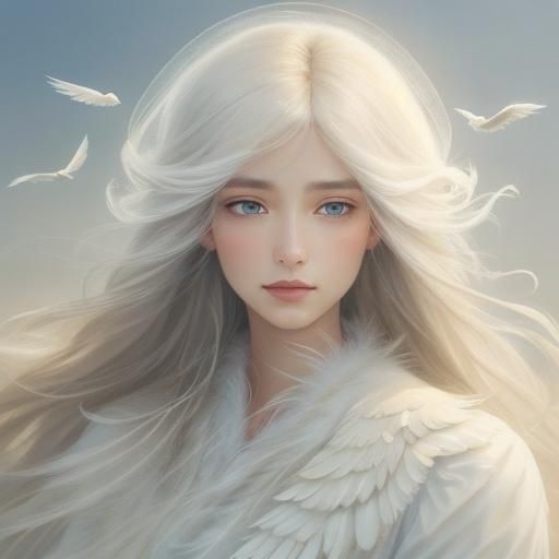 Ethereal Angelic Portrait in Golden Light