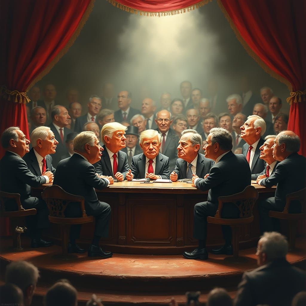 World Leaders Puppet Show in Gritty Satirical Style