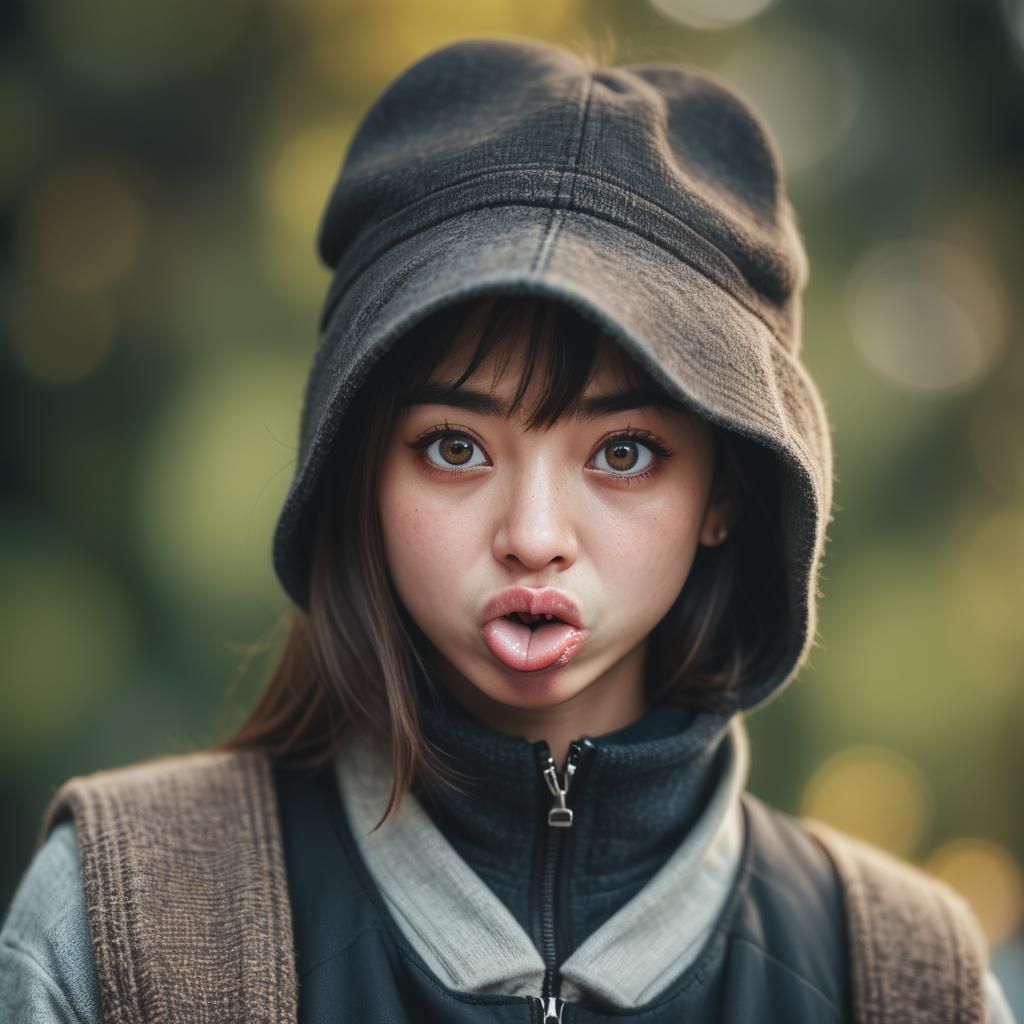 Woman in Hyperrealistic, Cinematic Pose