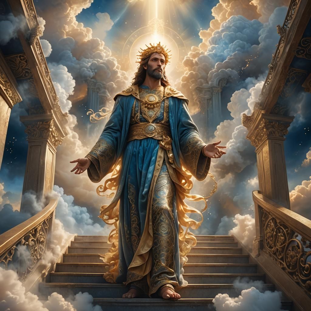 God Ascending Stairway to Heaven: Digital Matte Painting