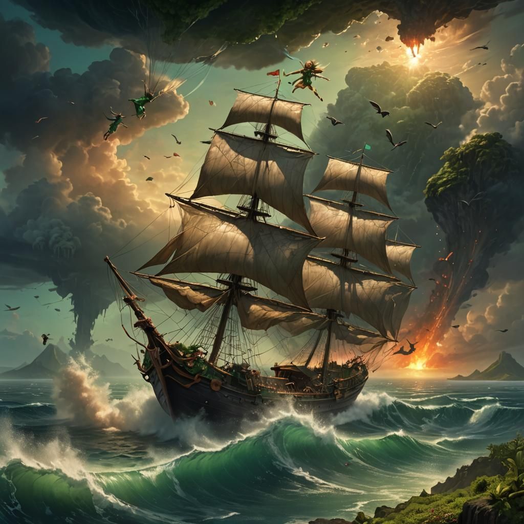 Terrified Fairy Plummets Towards Tropical Atoll