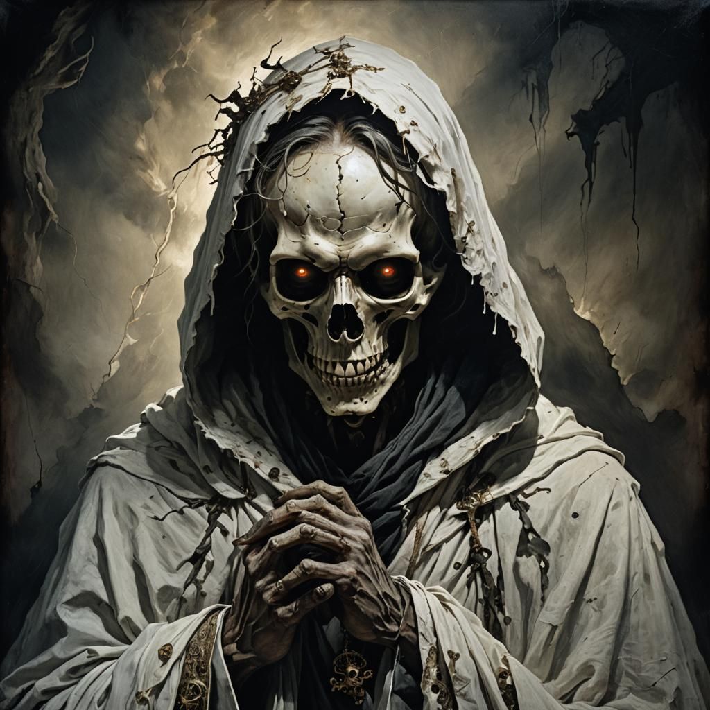 Dark Fantasy Figure in Doré Style