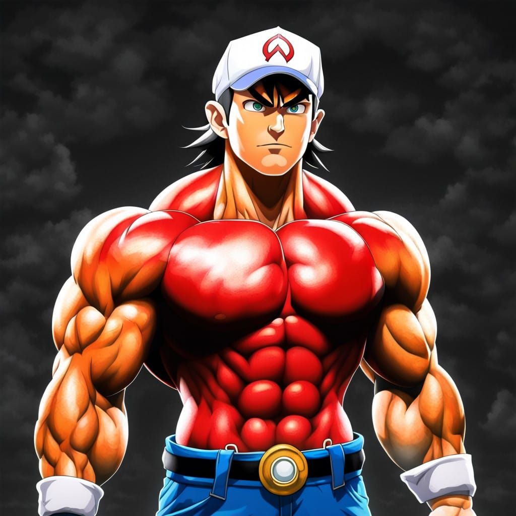 Mighty Adult Ash in Muscular Glory