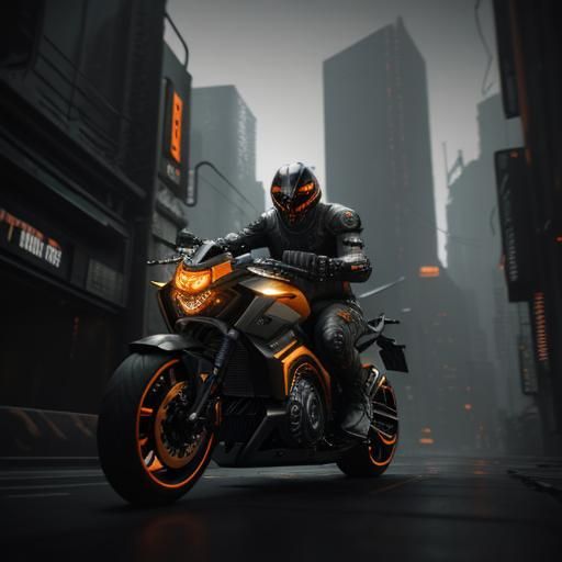 Cyberpunk Cityscape in 3D Cinematic Style