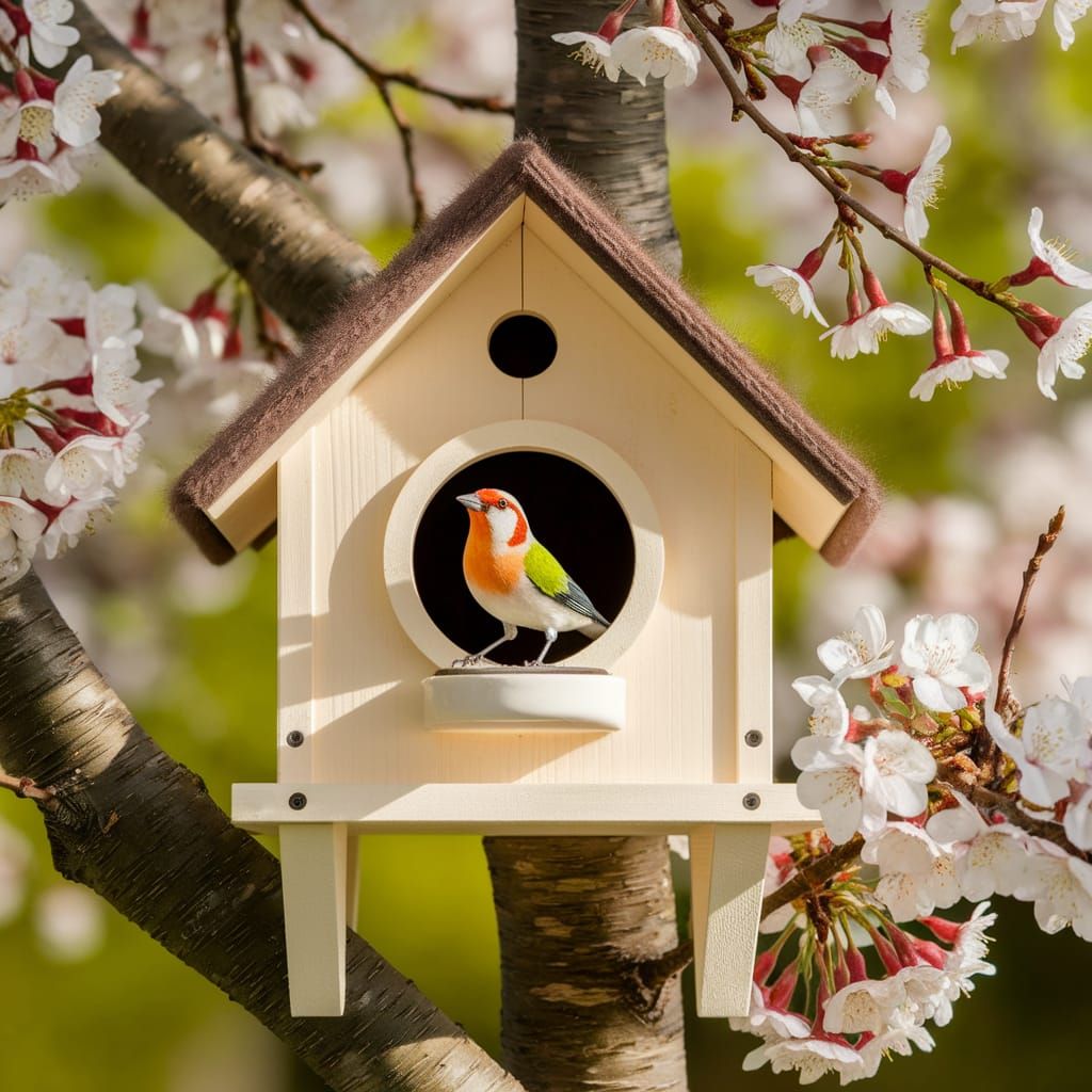 Cherry tree birdhouse