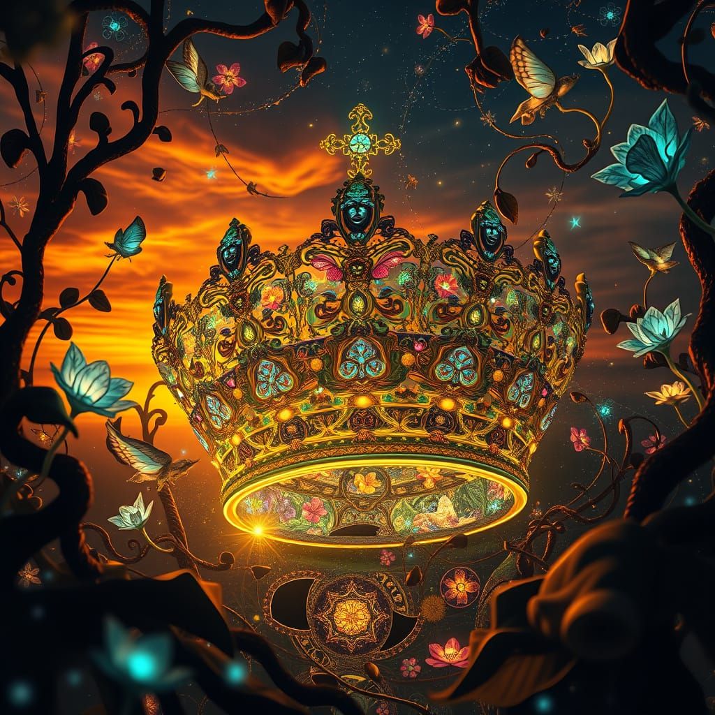 Dreamlike Fantasy Realm in Vibrant, Whimsical Style