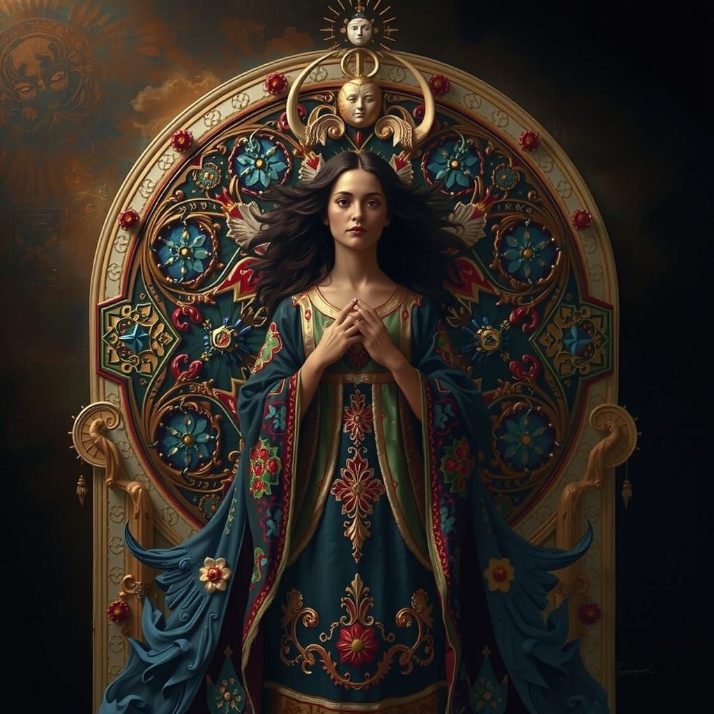 Masterpiece Painting of Beauty and Truth