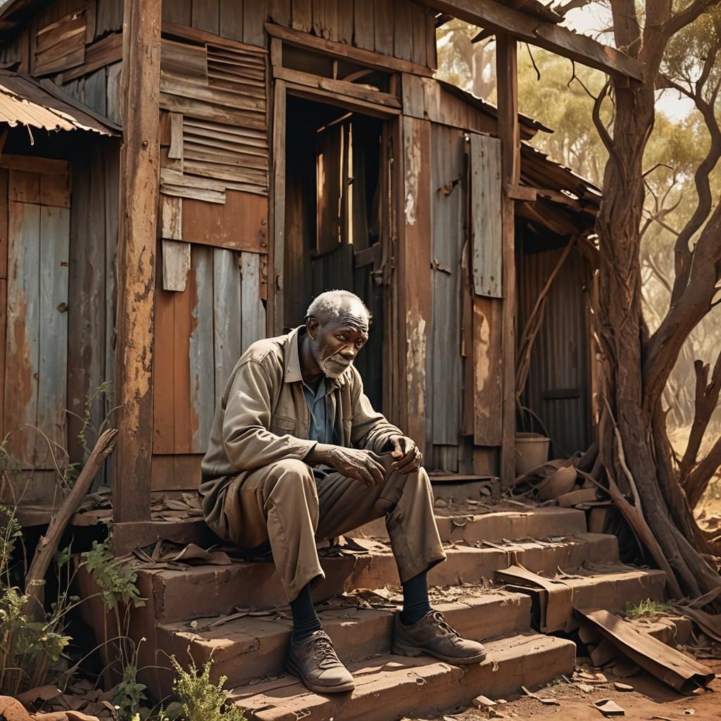 Weathered Cottage in South Africa: A Matte Painting