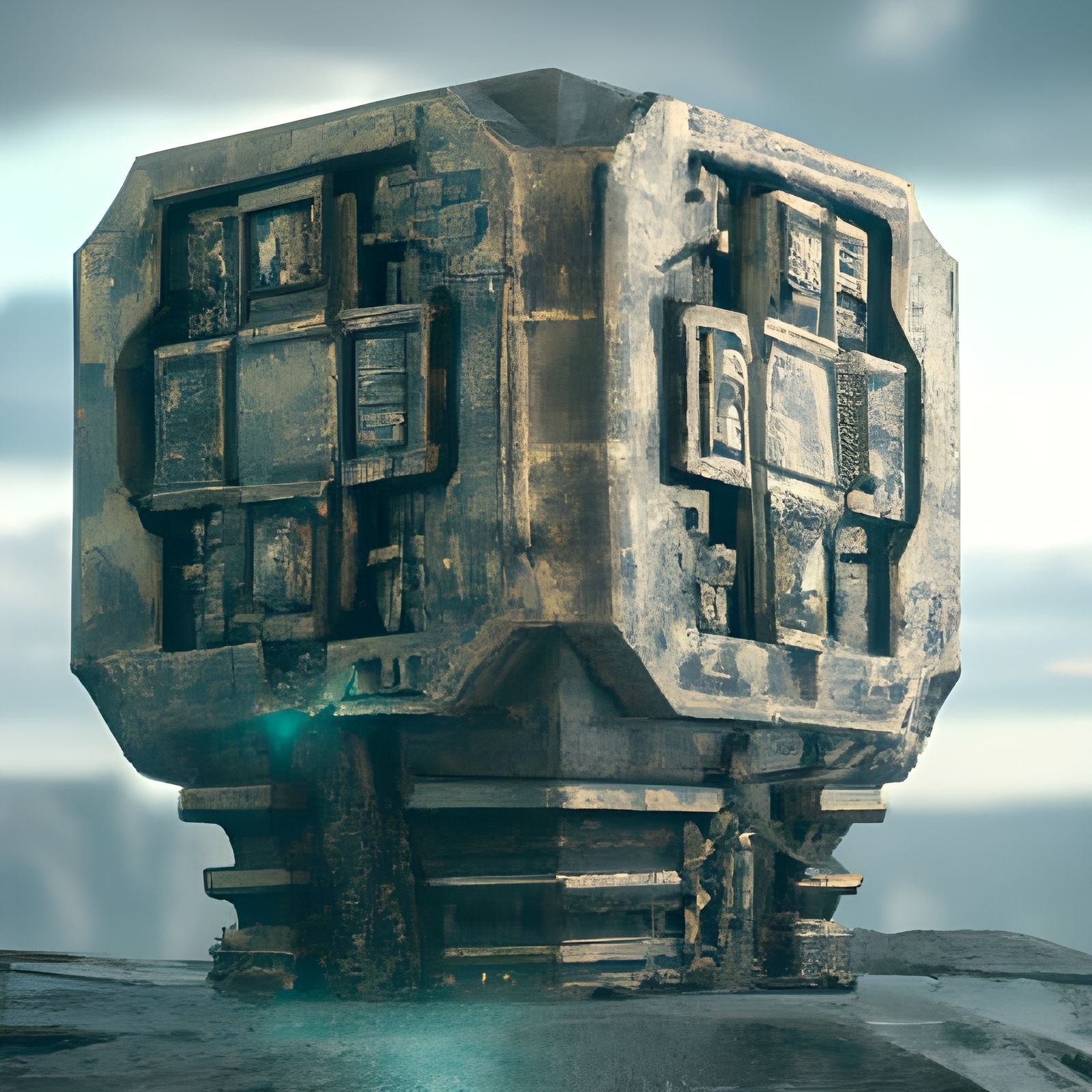 Metallic Alien God Cube in Ultra High Definition