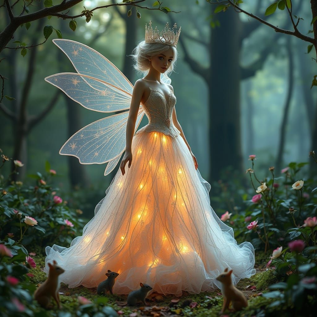 Whimsical Fairy Fashion Show in Enchanted Forest