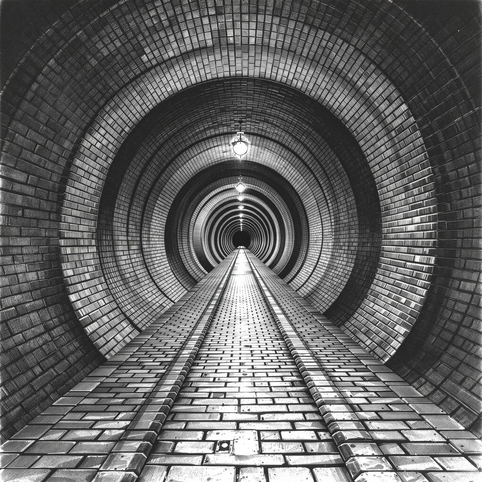 Time Tunnel in Hyperdetailed Charcoal Drawing Style