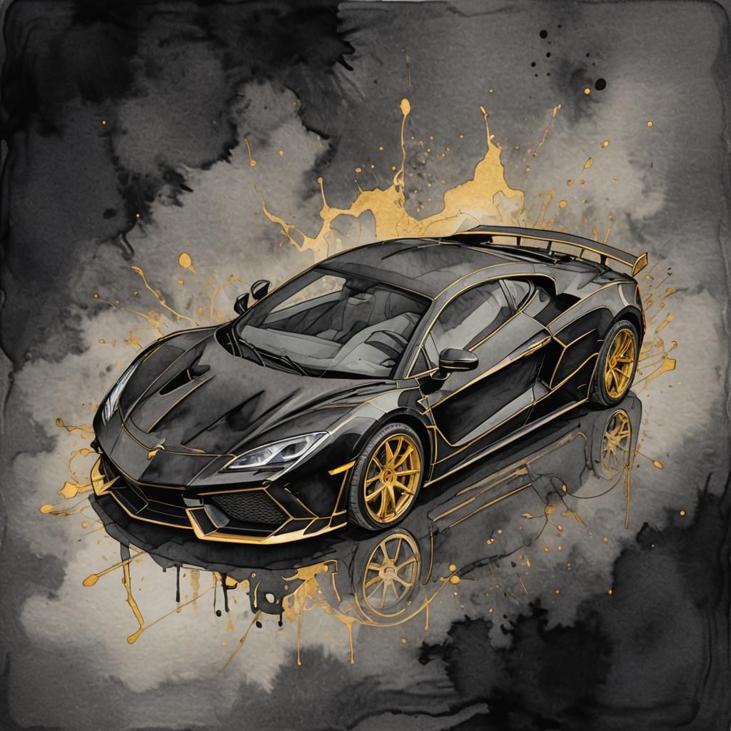 Matte black supercar 3