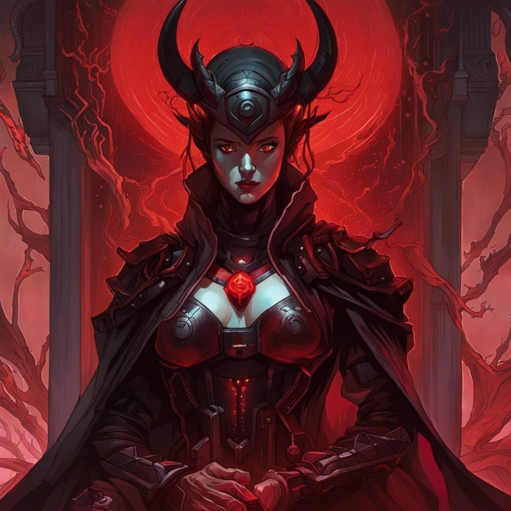 Demonic Code Machine Language in Dark Academia Concept Art