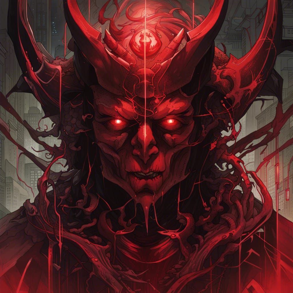 Demonic Code in Dark Academia Concept Art