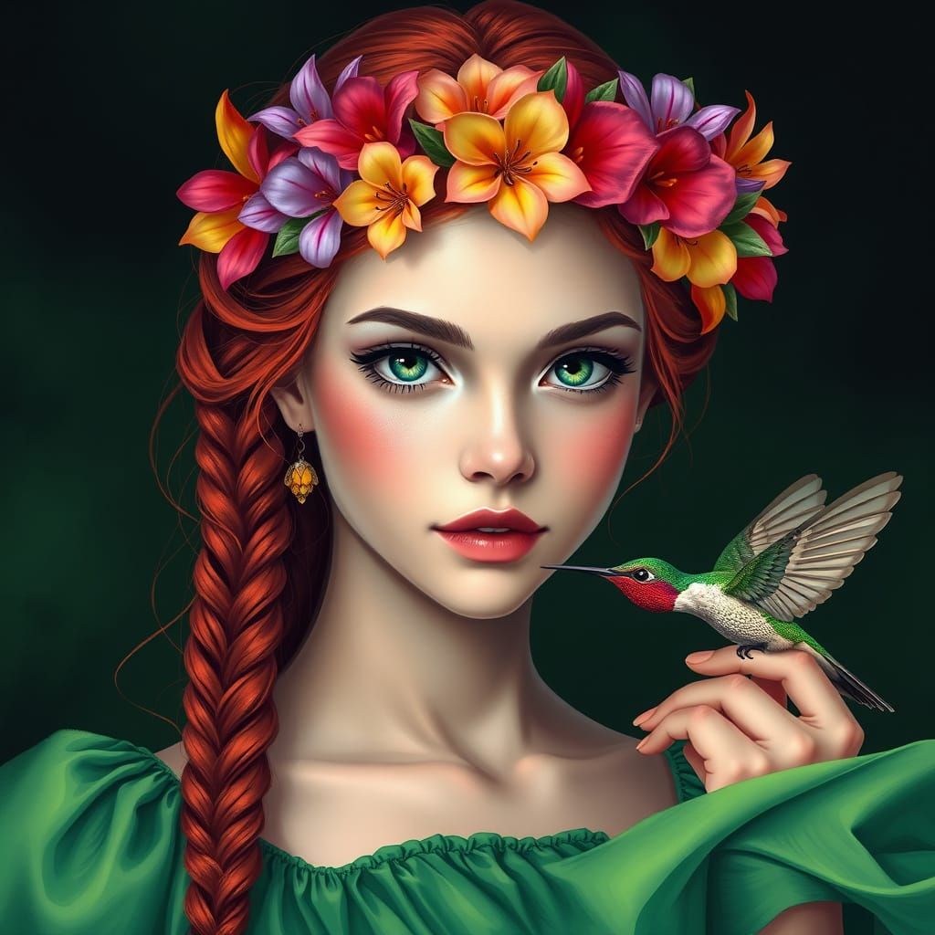 Acrylic and chalk highly detailed  digital painting of a bea...