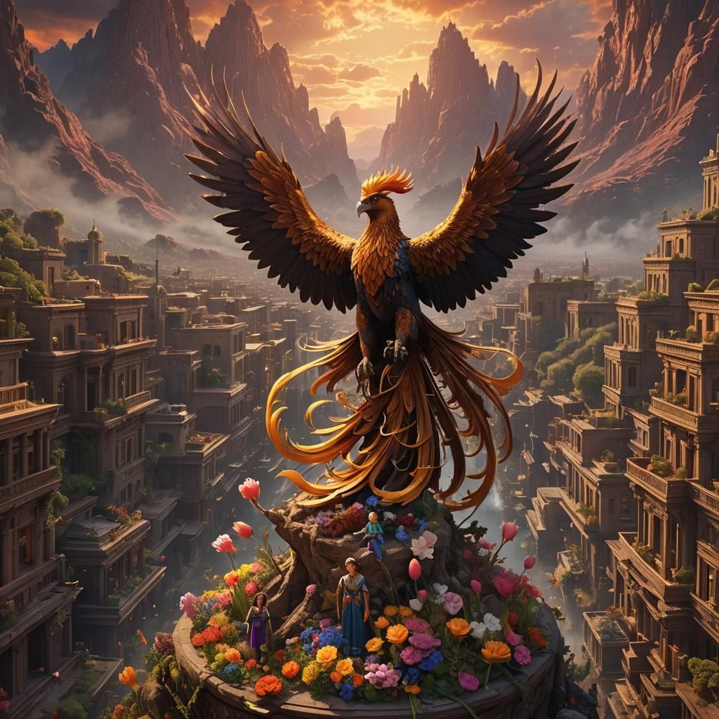 Epic Mother's Day Phoenix: Digital Matte Painting