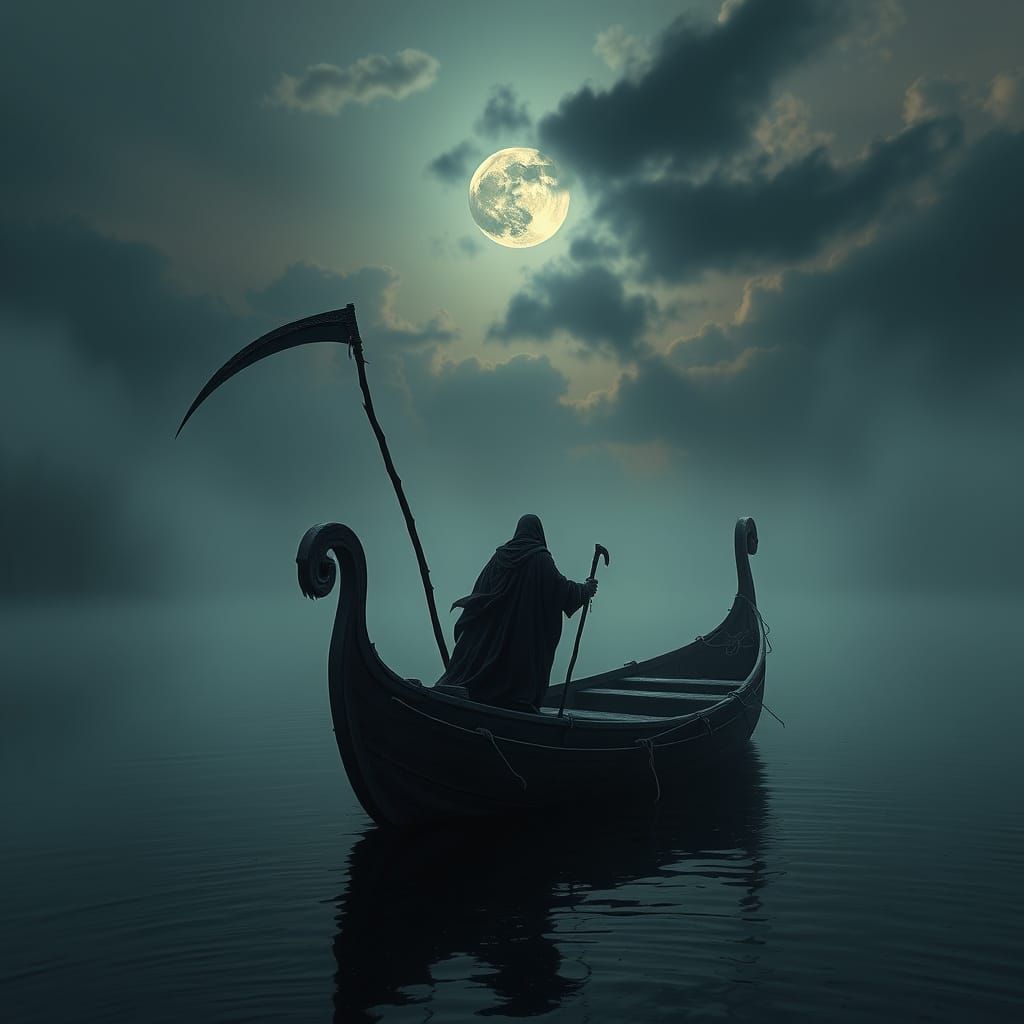 Ethereal Death Sails Across Mysterious River