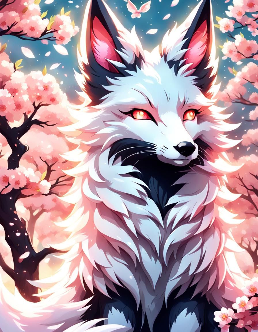 Sakura Fox Portrait in Studio Trigger Anime Style