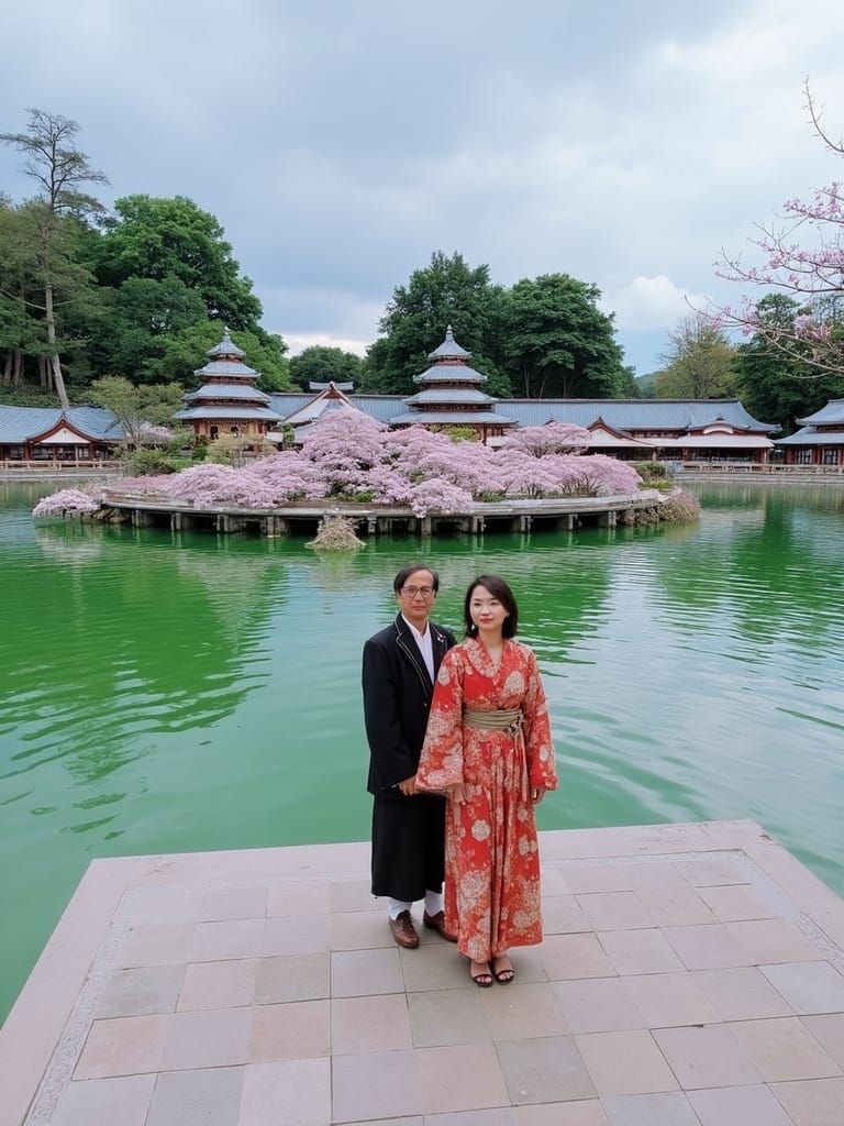 Enchanted Japanese Landscape in Vibrant Ghibli Style