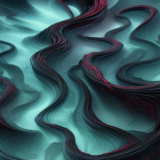 Chaotic Ferrofluids in Dark, Swirling Frequency