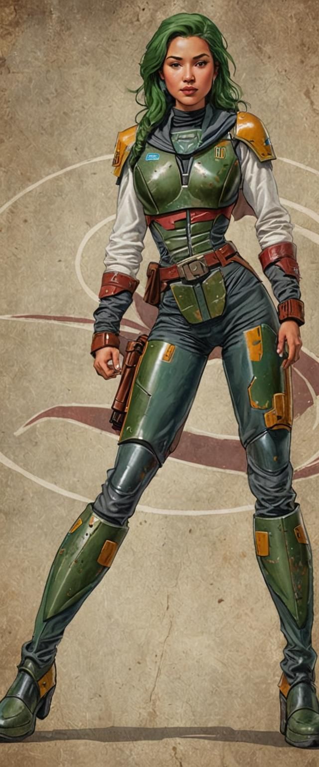 Female Boba Fett Character Concept Art