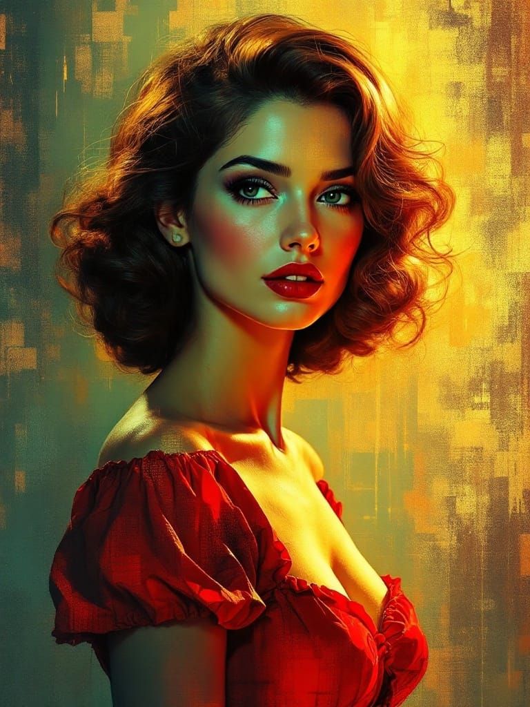 Moiré Pattern Reveals Impressionist Portrait