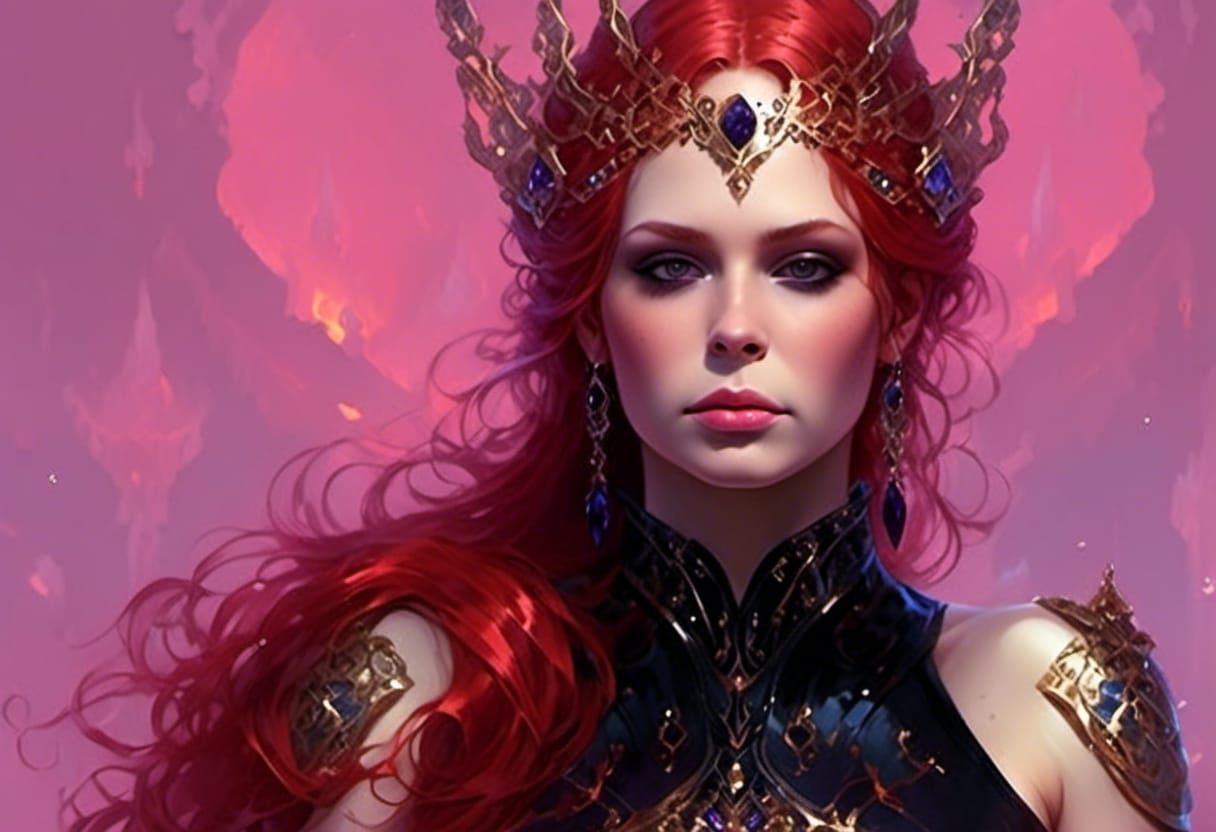 Fantasy Empress Portrait with Jeweled Corset