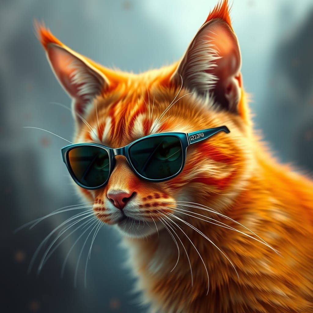 Cool Cat in Sunglasses: A Fantastical Feline