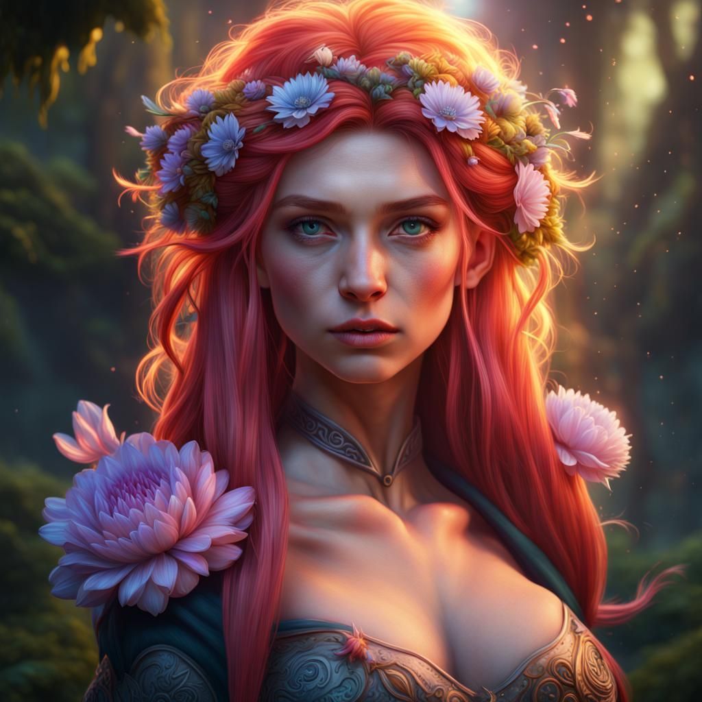 Glowing Girl Portrait: Fantasy Concept Art